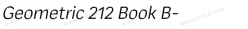 Geometric 212 Book B字体转换